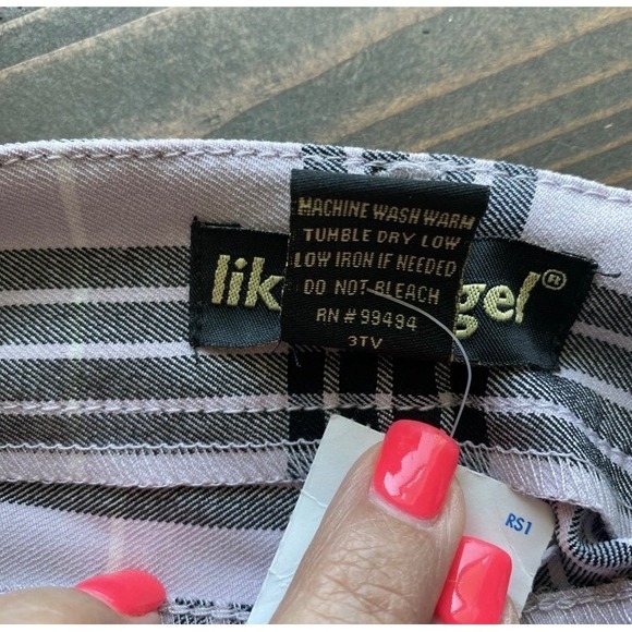 NWT VTG Y2K Like An Angel Overall Skirt 1X Plus Lavender Black Plaid Skater Goth - Picture 8 of 11